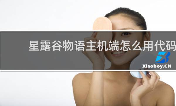 星露谷物语主机端怎么用代码