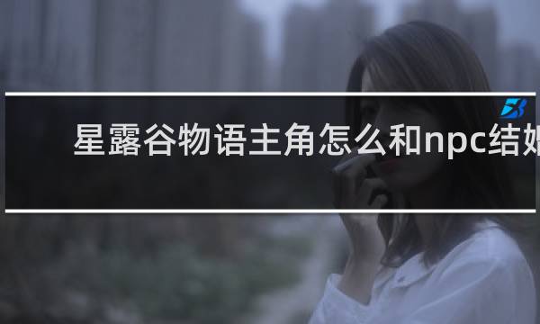 星露谷物语主角怎么和npc结婚