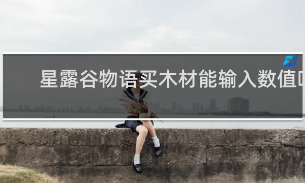 星露谷物语买木材能输入数值吗
