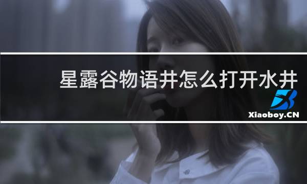星露谷物语井怎么打开水井