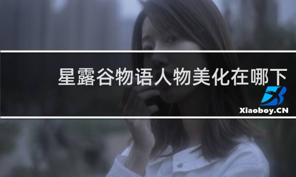 星露谷物语人物美化在哪下
