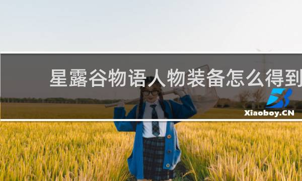 星露谷物语人物装备怎么得到