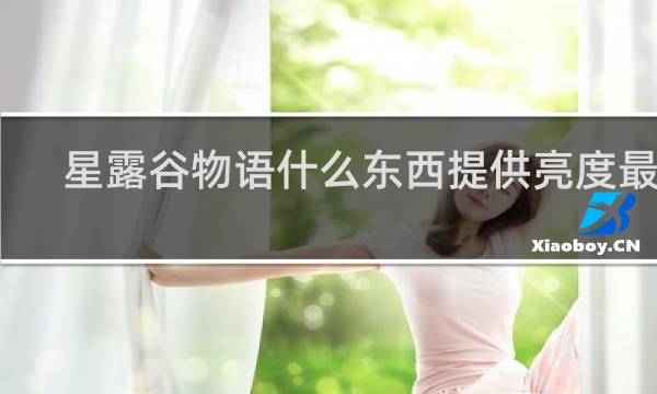 星露谷物语什么东西提供亮度最多