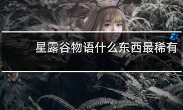 星露谷物语什么东西最稀有