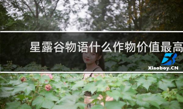 星露谷物语什么作物价值最高