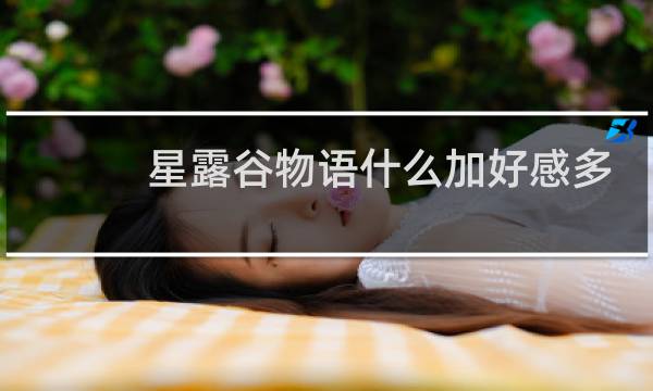 星露谷物语什么加好感多
