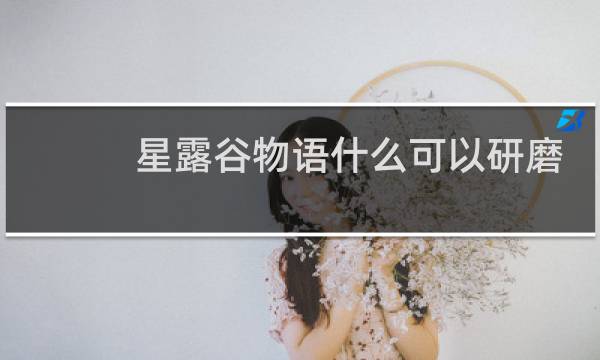 星露谷物语什么可以研磨