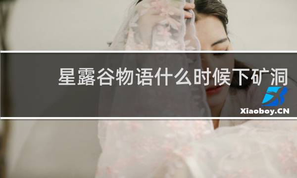 星露谷物语什么时候下矿洞