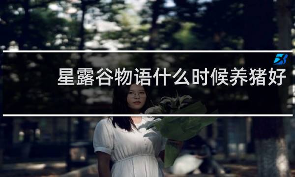 星露谷物语什么时候养猪好