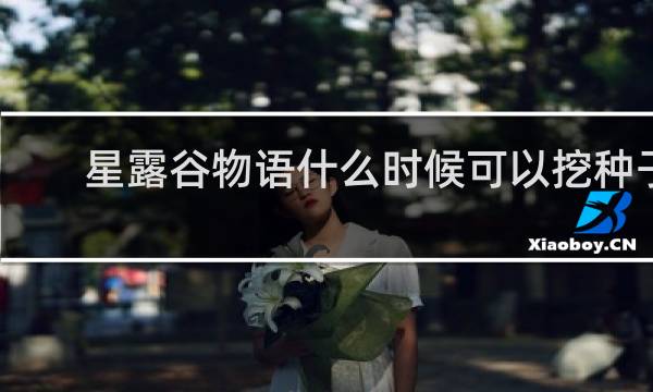 星露谷物语什么时候可以挖种子