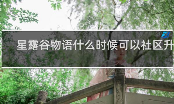 星露谷物语什么时候可以社区升级