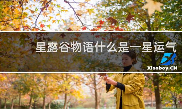 星露谷物语什么是一星运气