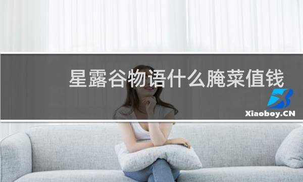 星露谷物语什么腌菜值钱