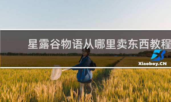 星露谷物语从哪里卖东西教程