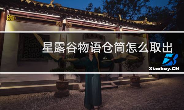 星露谷物语仓筒怎么取出