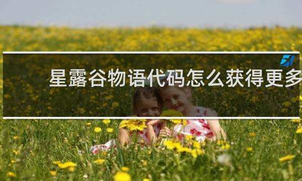 星露谷物语代码怎么获得更多