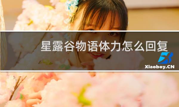 星露谷物语体力怎么回复