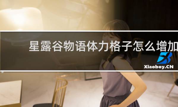 星露谷物语体力格子怎么增加