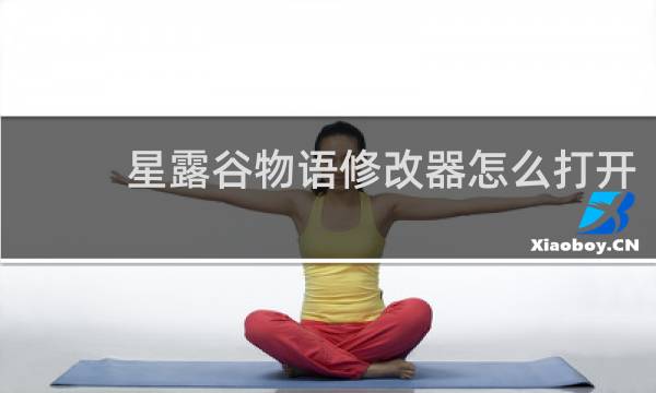 星露谷物语修改器怎么打开