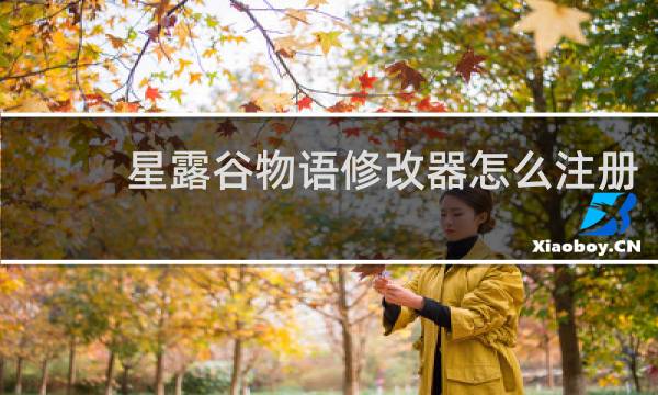 星露谷物语修改器怎么注册