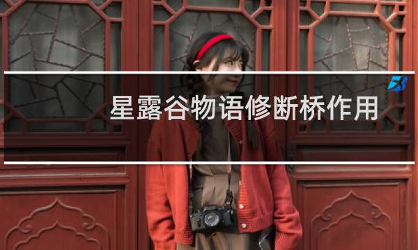 星露谷物语修断桥作用