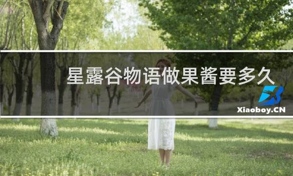 星露谷物语做果酱要多久