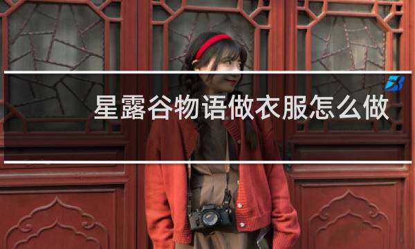 星露谷物语做衣服怎么做