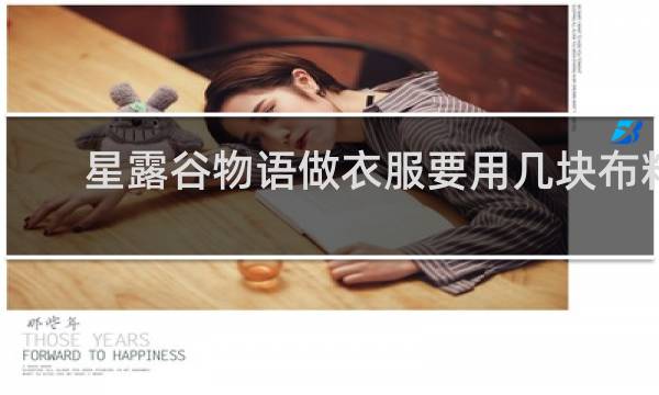 星露谷物语做衣服要用几块布料