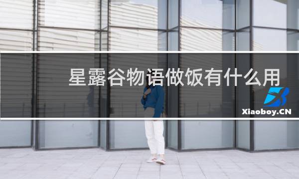 星露谷物语做饭有什么用