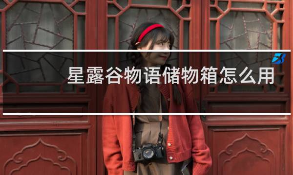 星露谷物语储物箱怎么用