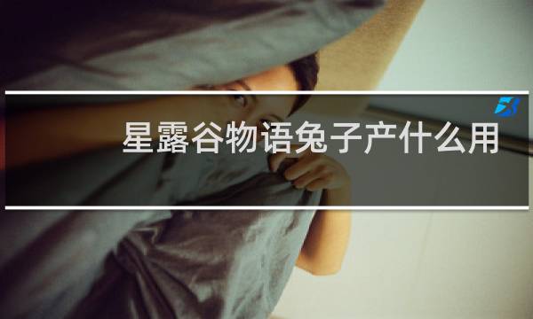 星露谷物语兔子产什么用