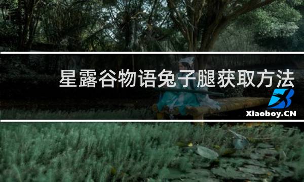 星露谷物语兔子腿获取方法