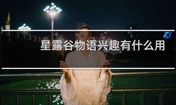 星露谷物语兴趣有什么用