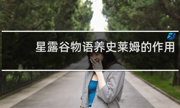 星露谷物语养史莱姆的作用