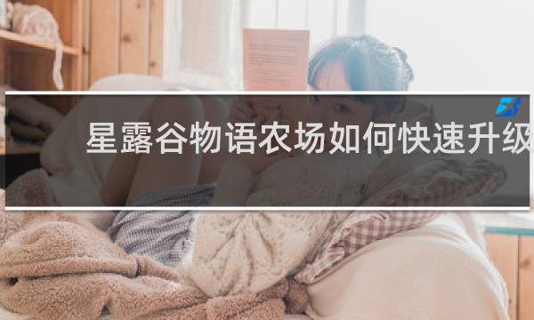 星露谷物语农场如何快速升级