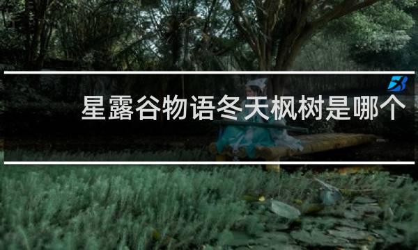 星露谷物语冬天枫树是哪个