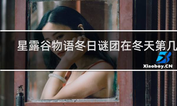 星露谷物语冬日谜团在冬天第几天