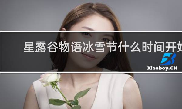 星露谷物语冰雪节什么时间开始