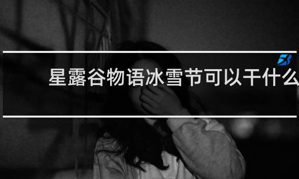 星露谷物语冰雪节可以干什么