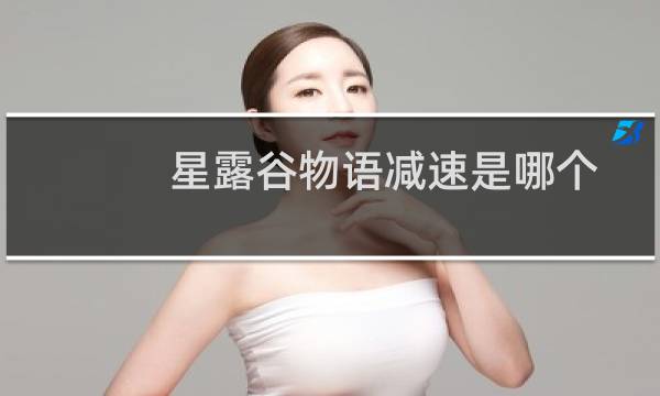 星露谷物语减速是哪个