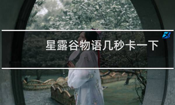 星露谷物语几秒卡一下