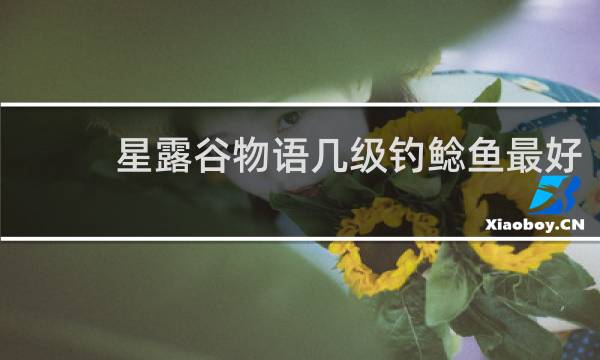 星露谷物语几级钓鲶鱼最好