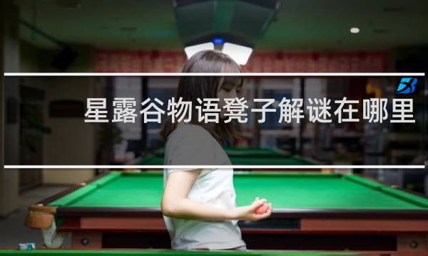 星露谷物语凳子解谜在哪里