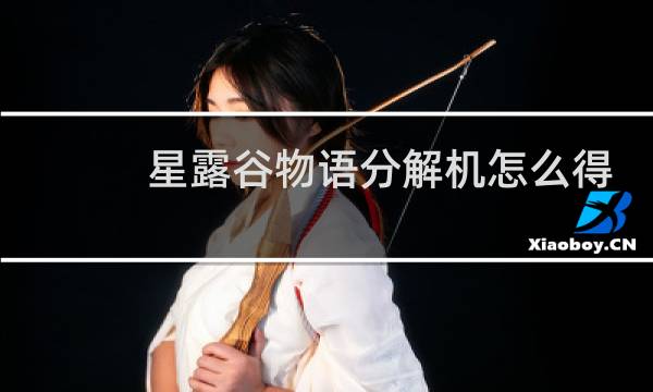 星露谷物语分解机怎么得