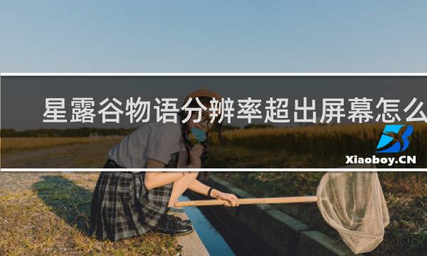 星露谷物语分辨率超出屏幕怎么调