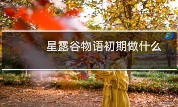 星露谷物语初期做什么