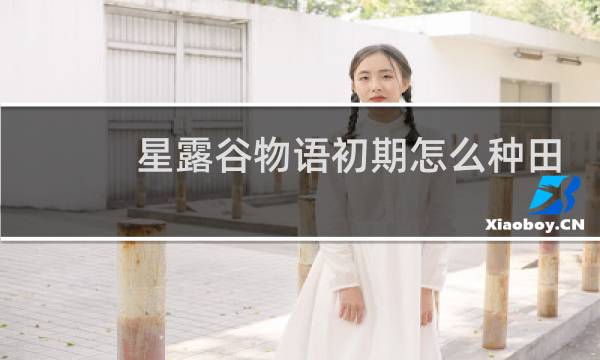 星露谷物语初期怎么种田
