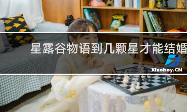 星露谷物语到几颗星才能结婚