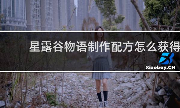星露谷物语制作配方怎么获得
