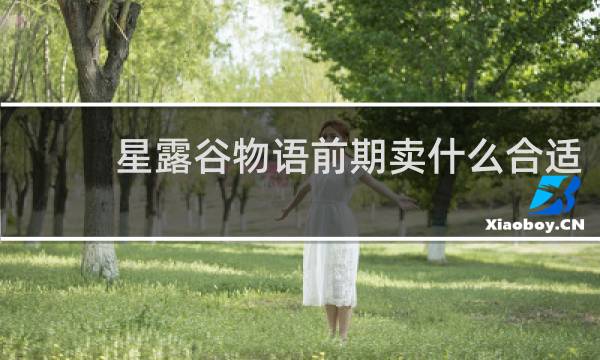 星露谷物语前期卖什么合适